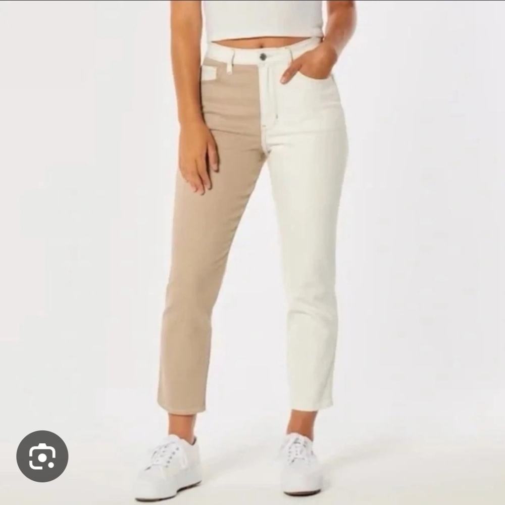 Hollister Two Tone Mom Jeans (size 3S)